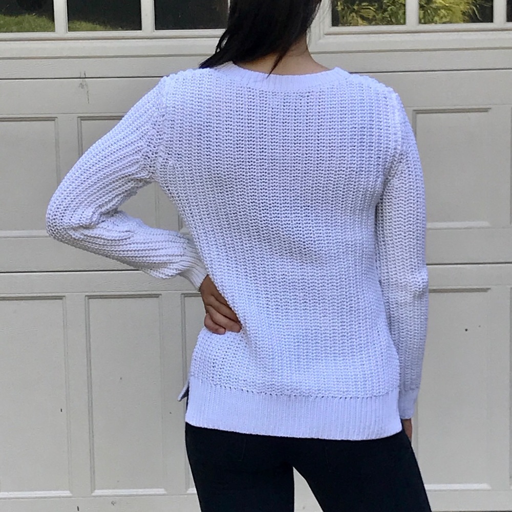 Chunky white KNIT SWEATER - Picture 4 of 4